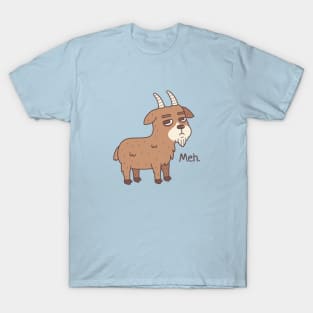 Bored Goat Goes Meh Funny Pun T-Shirt